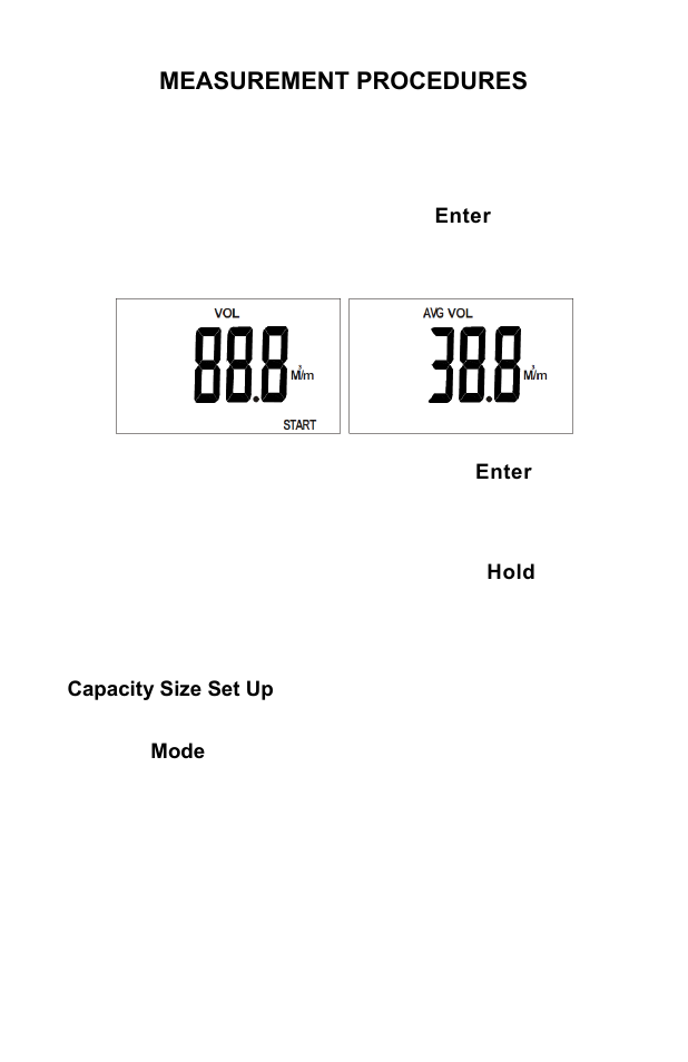 Measurement procedures | Sper Scientific 840034 Psychrometer - Anemometer User Manual | Page 10 / 24