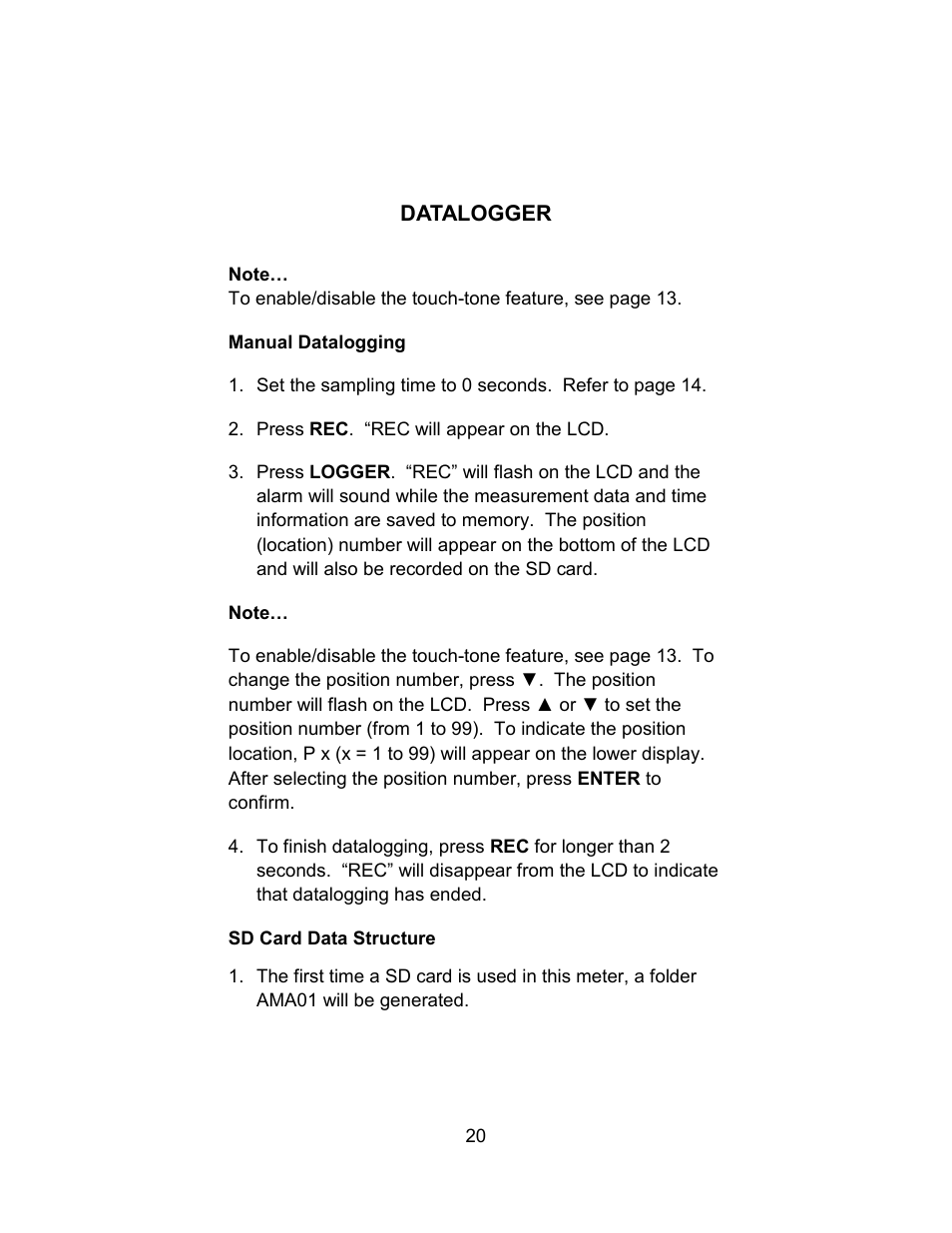 Sper Scientific 850023 Anemometer SD Card Logger User Manual | Page 20 / 32