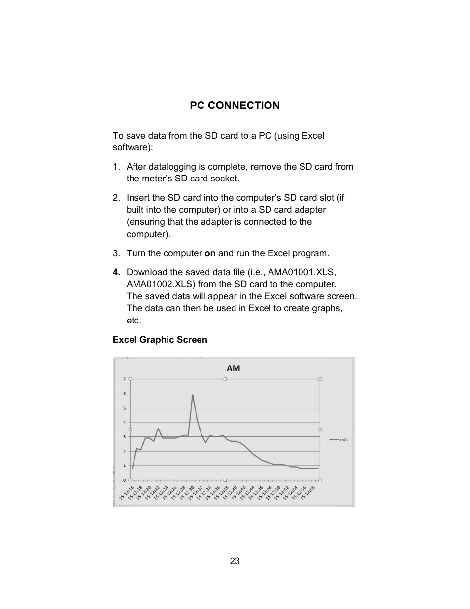 Sper Scientific 850023 Anemometer SD Card Logger User Manual | Page 23 / 32