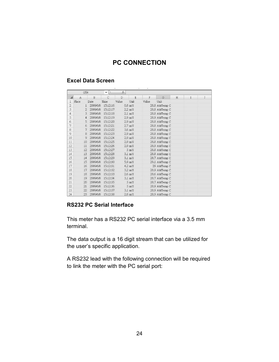 Sper Scientific 850023 Anemometer SD Card Logger User Manual | Page 24 / 32