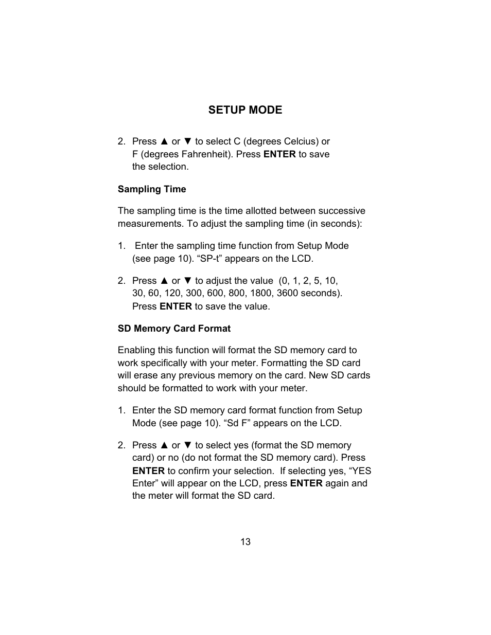 Sper Scientific 850024 Hot Wire Anemometer SD Card Logger User Manual | Page 13 / 32