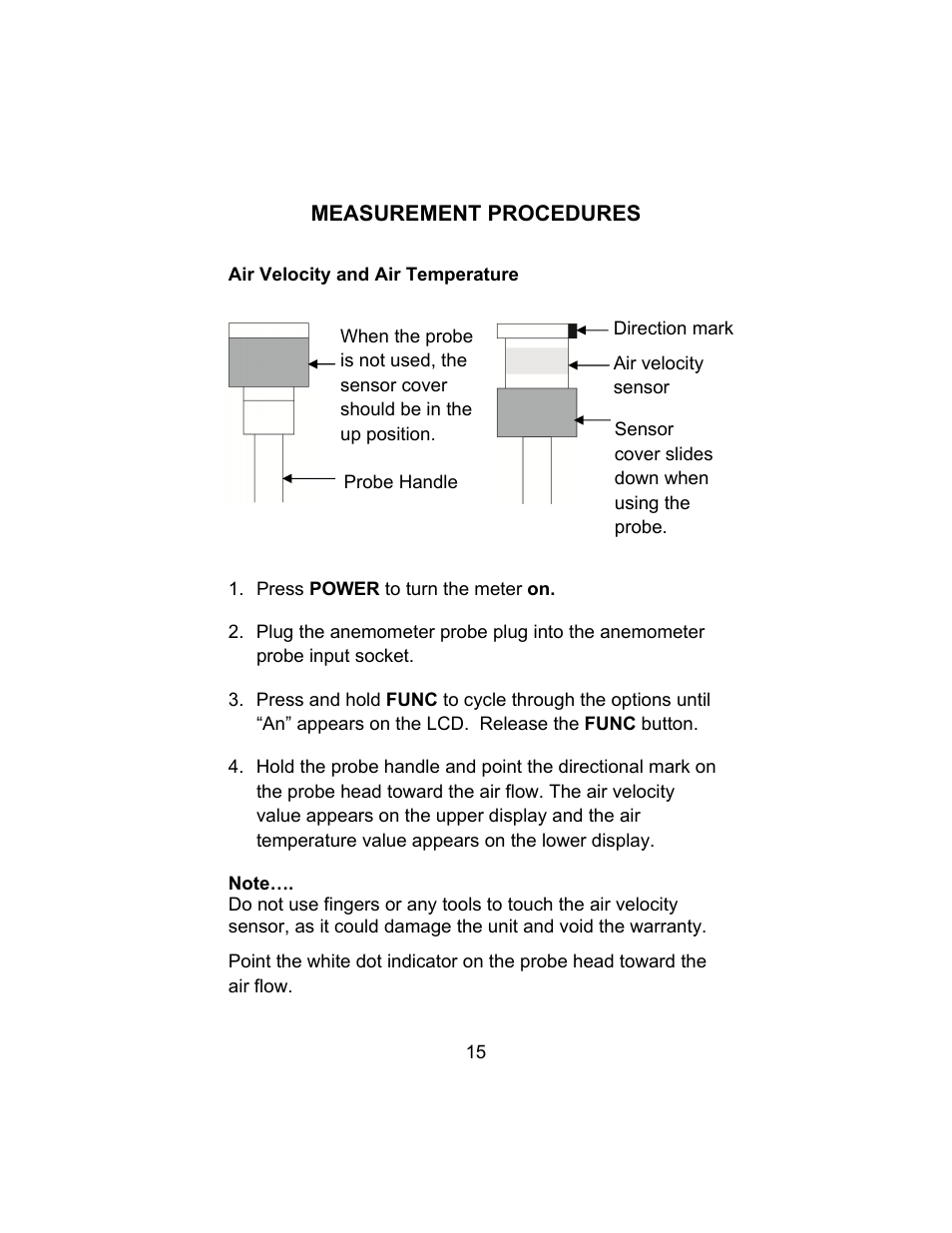 Sper Scientific 850024 Hot Wire Anemometer SD Card Logger User Manual | Page 15 / 32