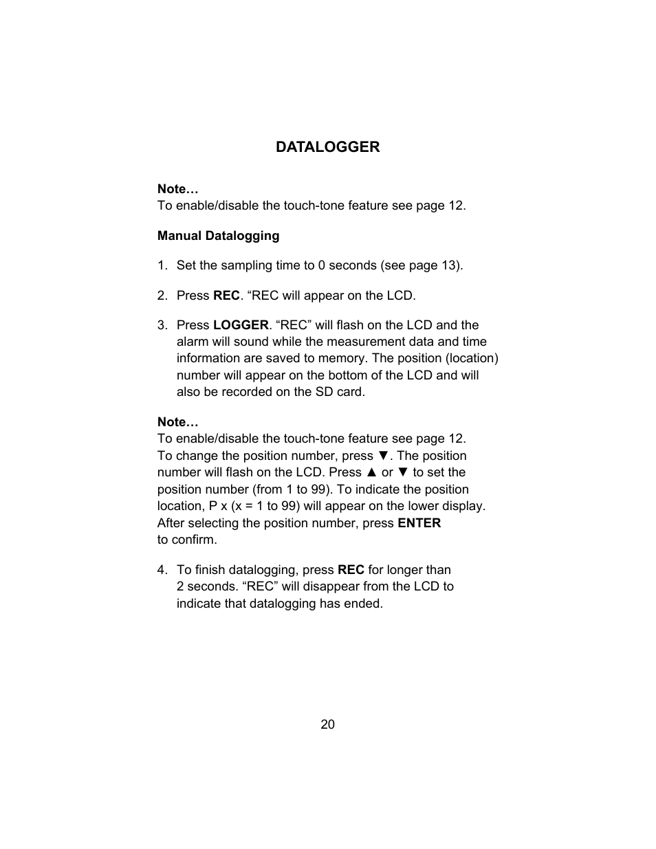 Sper Scientific 850024 Hot Wire Anemometer SD Card Logger User Manual | Page 20 / 32