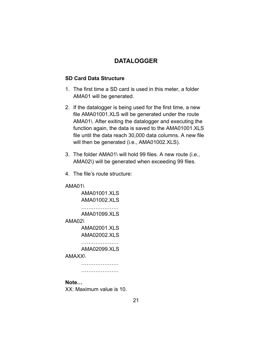 Sper Scientific 850024 Hot Wire Anemometer SD Card Logger User Manual | Page 21 / 32