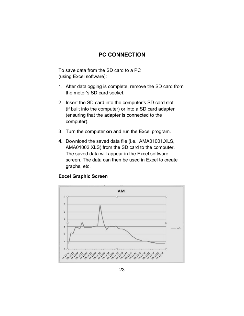 Sper Scientific 850024 Hot Wire Anemometer SD Card Logger User Manual | Page 23 / 32