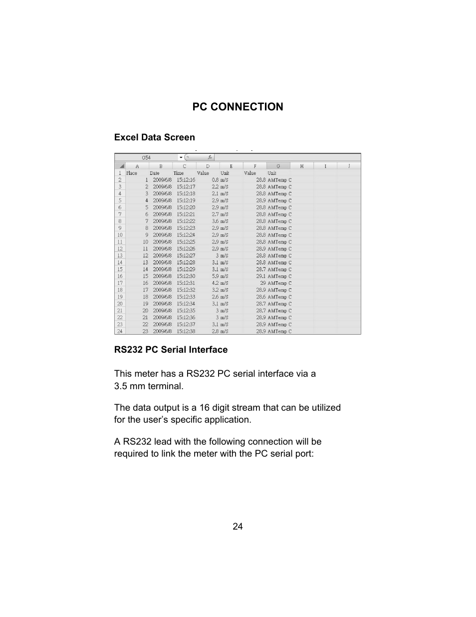 Sper Scientific 850024 Hot Wire Anemometer SD Card Logger User Manual | Page 24 / 32