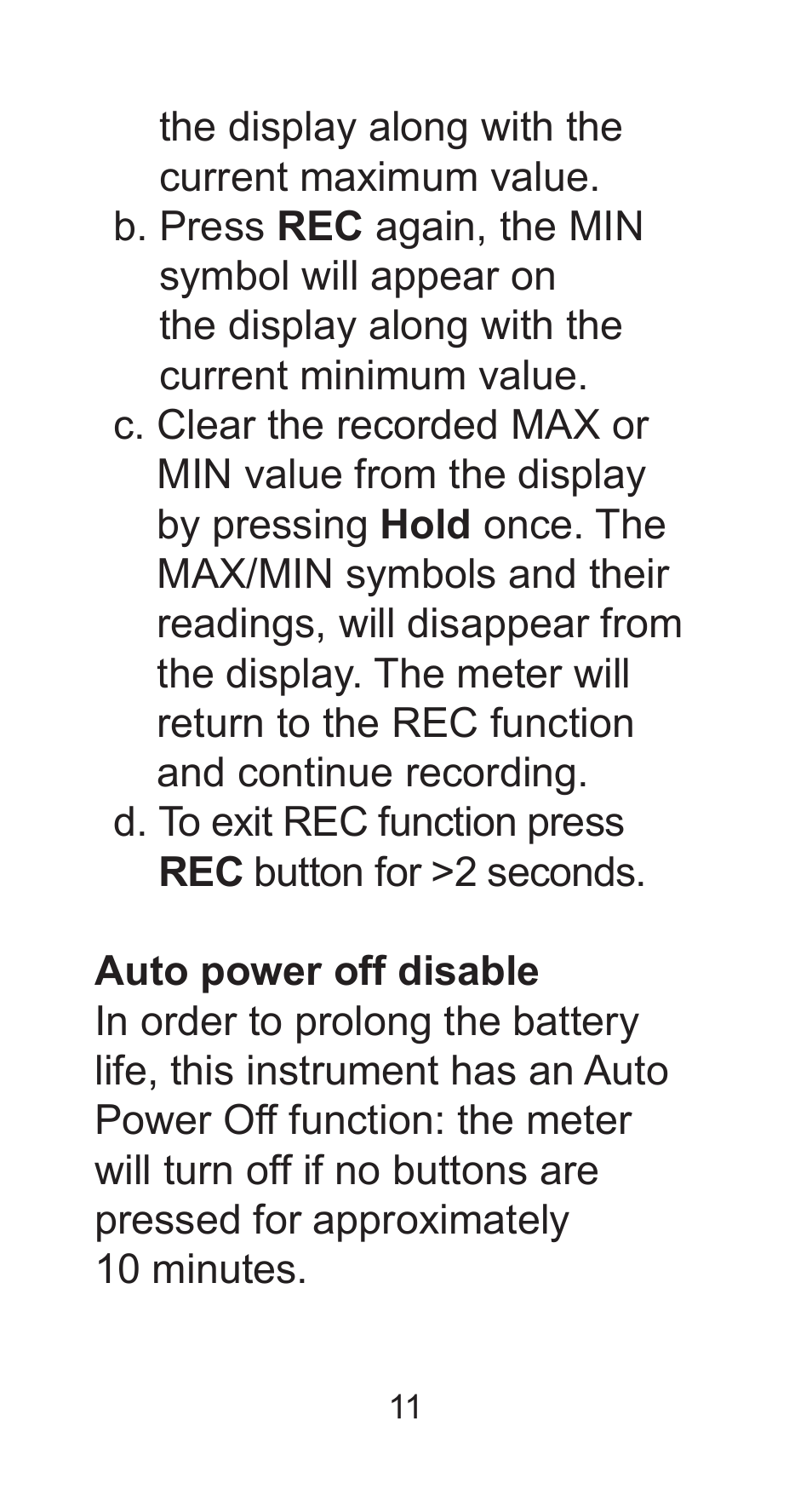Sper Scientific 850025 Mini Environmental Quality Meter User Manual | Page 11 / 16