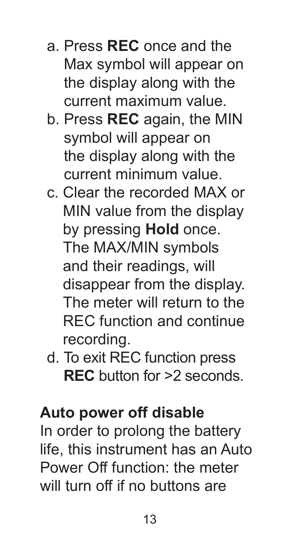 Sper Scientific 850026 Mini Environmental Quality Meter User Manual | Page 13 / 20