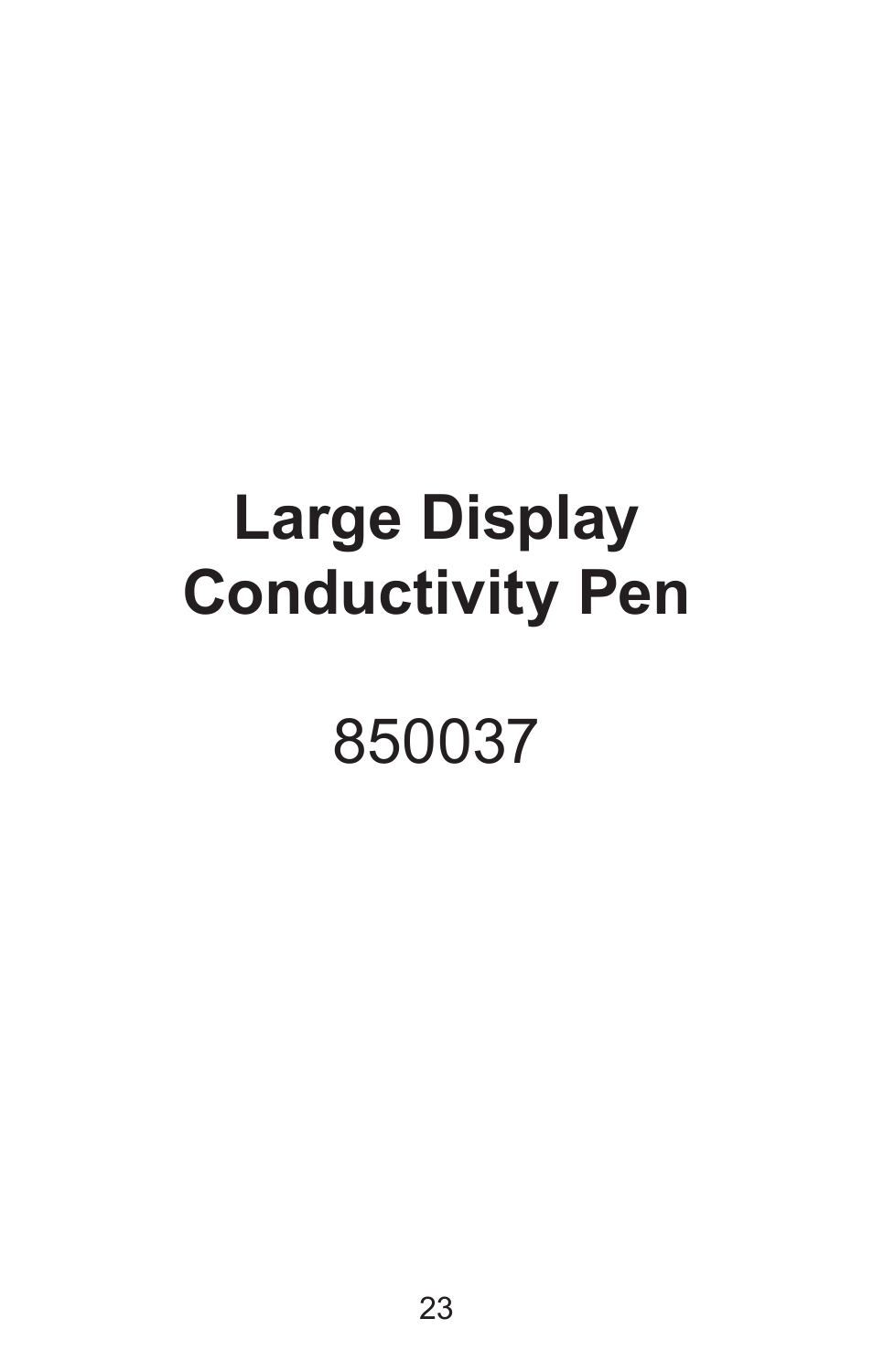 Sper Scientific 850037 Large Display Conductivity Pen User Manual | Page 23 / 56