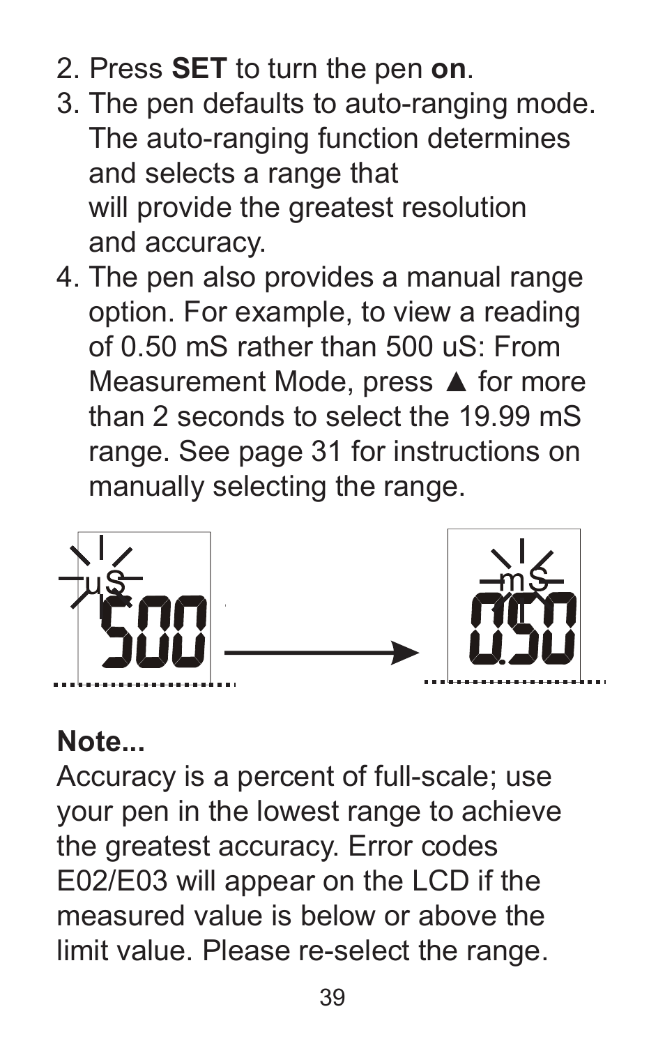 Sper Scientific 850037 Large Display Conductivity Pen User Manual | Page 39 / 56