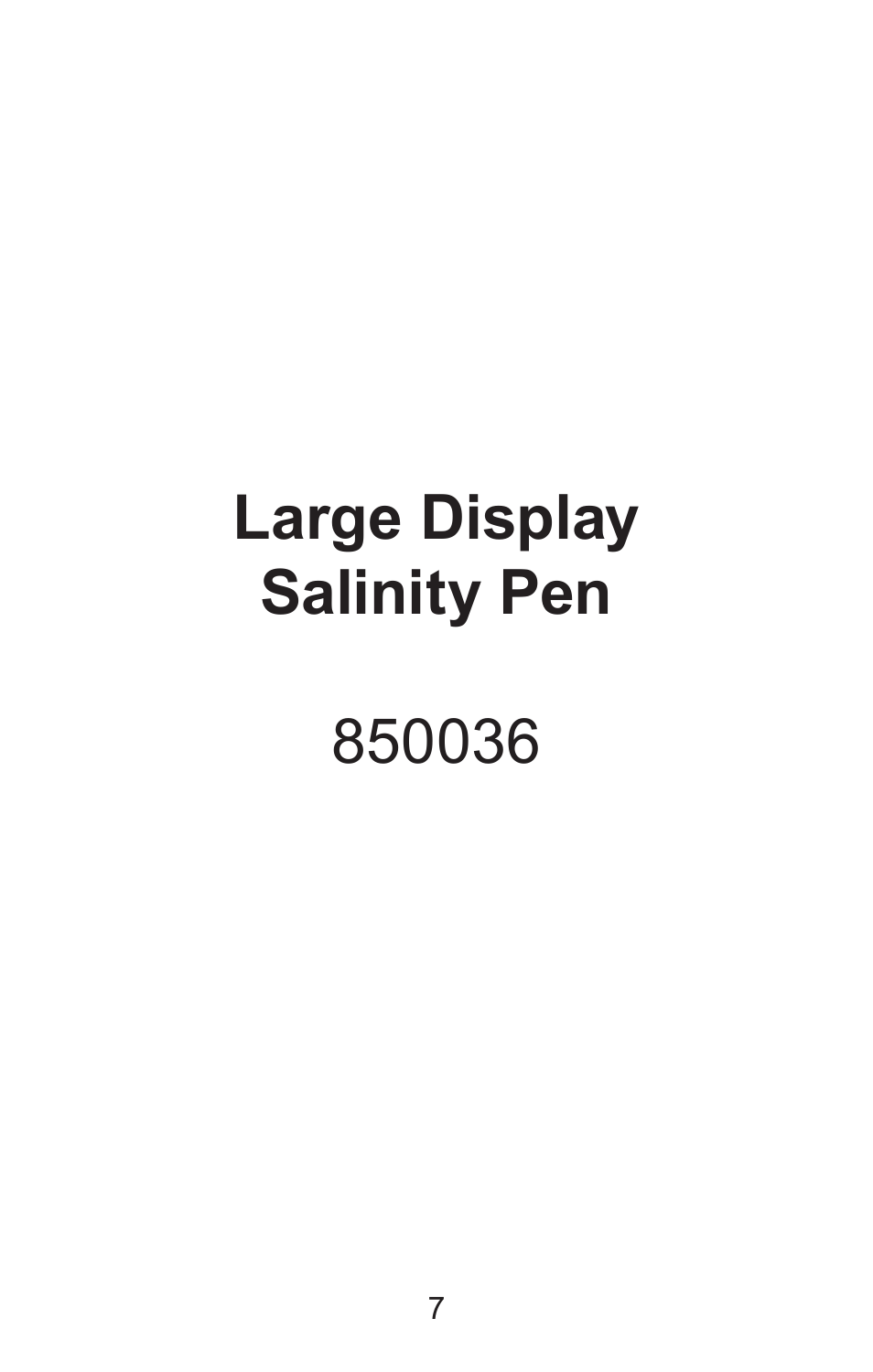 Sper Scientific 850037 Large Display Conductivity Pen User Manual | Page 7 / 56