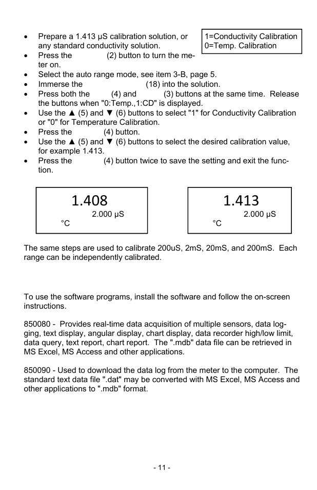 Sper Scientific 850039 Conductivity TDS Meter - Datalogging User Manual | Page 11 / 12