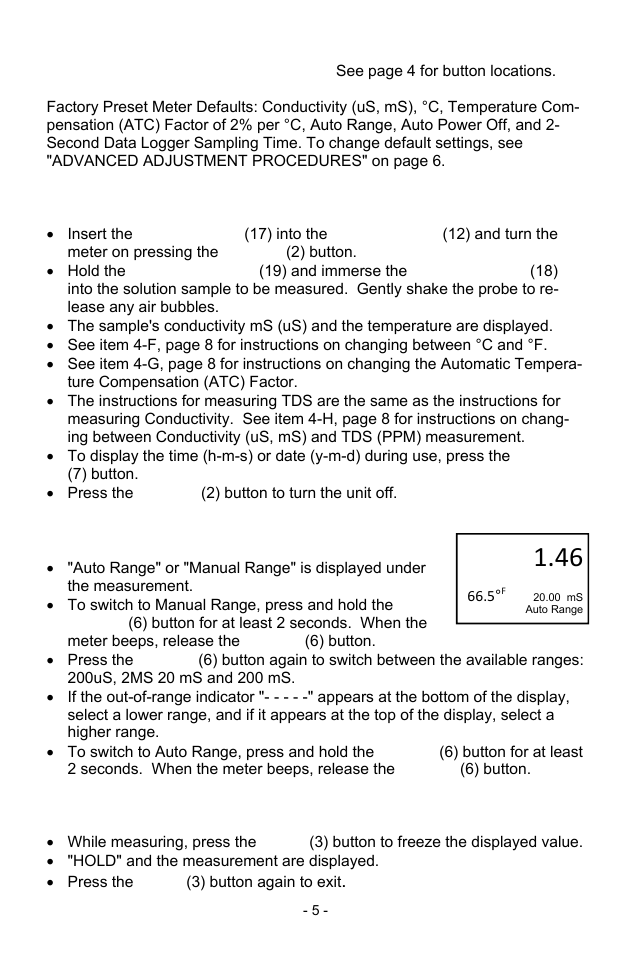 Sper Scientific 850039 Conductivity TDS Meter - Datalogging User Manual | Page 5 / 12