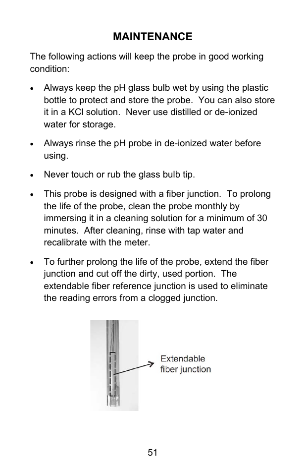 Maintenance | Sper Scientific 860031 pH - mV Bench-Top Meter User Manual | Page 51 / 72