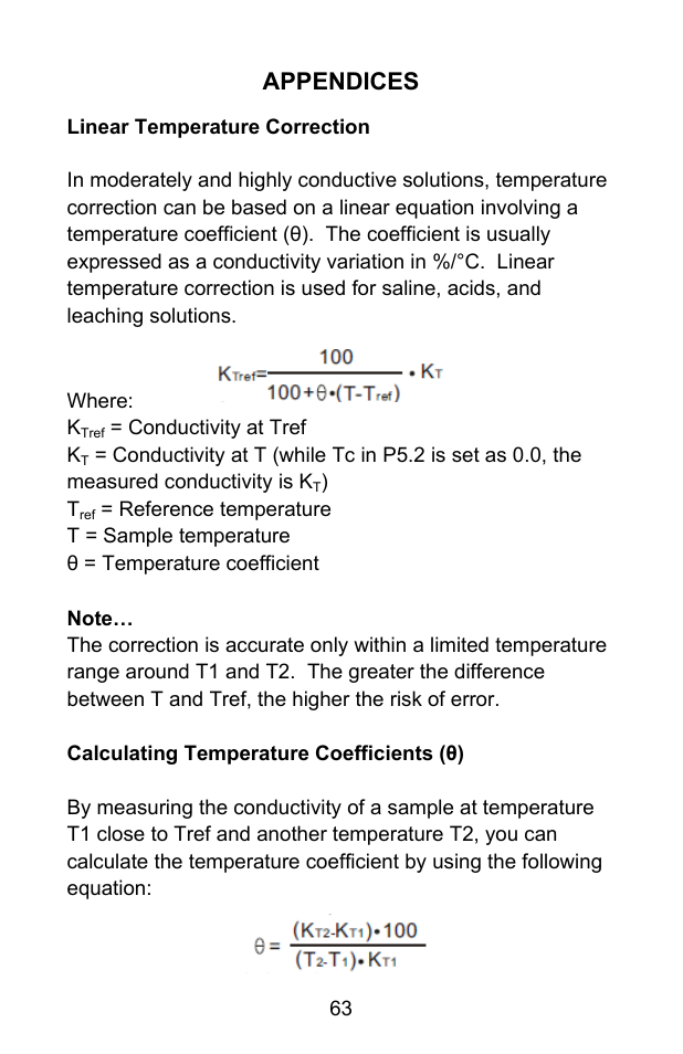 Appendices | Sper Scientific 860031 pH - mV Bench-Top Meter User Manual | Page 63 / 72