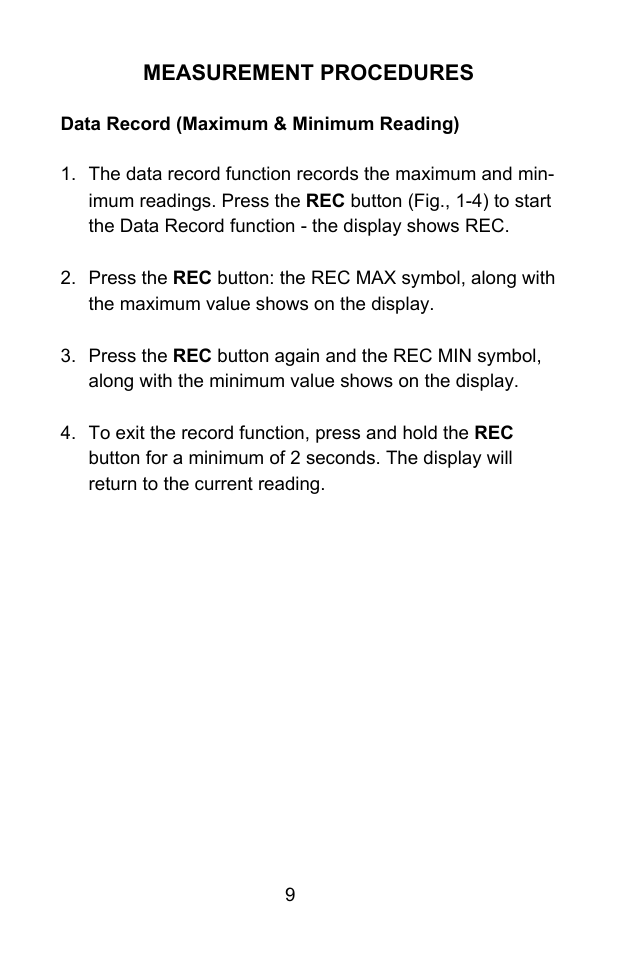 Measurement procedures | Sper Scientific 850045 Dissolved Oxygen - DO Pen User Manual | Page 9 / 16