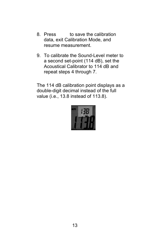 Sound calibration | Sper Scientific 850069 Environmental Quality Meter w/Sound User Manual | Page 13 / 32