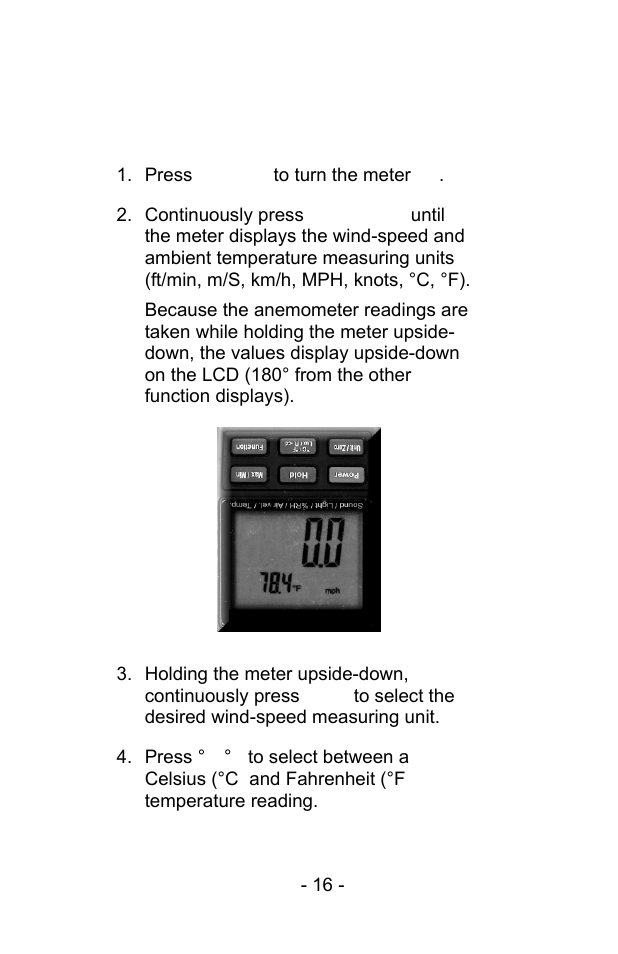 Measurement procedures | Sper Scientific 850069 Environmental Quality Meter w/Sound User Manual | Page 16 / 32