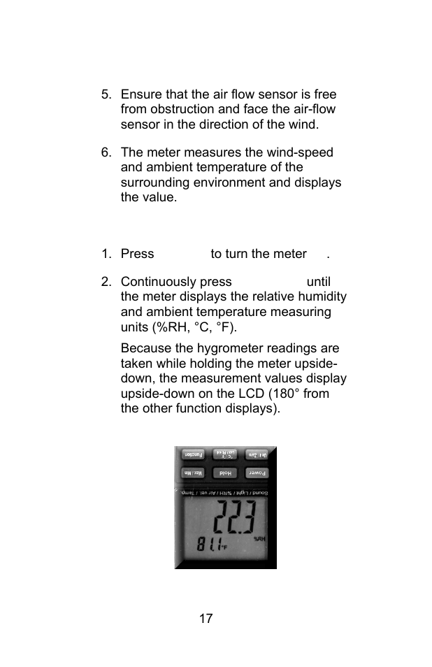 Measurement procedures | Sper Scientific 850069 Environmental Quality Meter w/Sound User Manual | Page 17 / 32