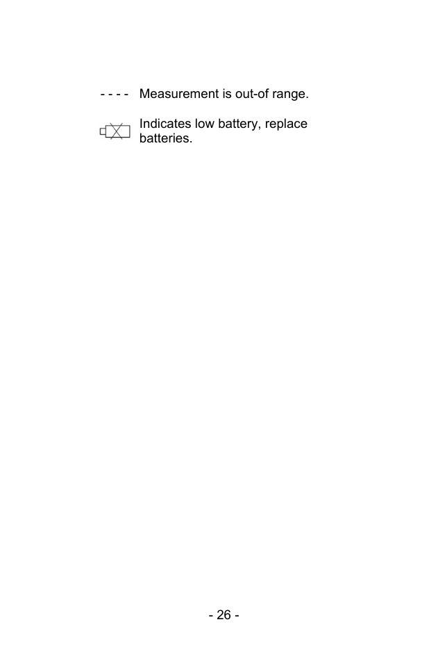 Error codes | Sper Scientific 850069 Environmental Quality Meter w/Sound User Manual | Page 26 / 32
