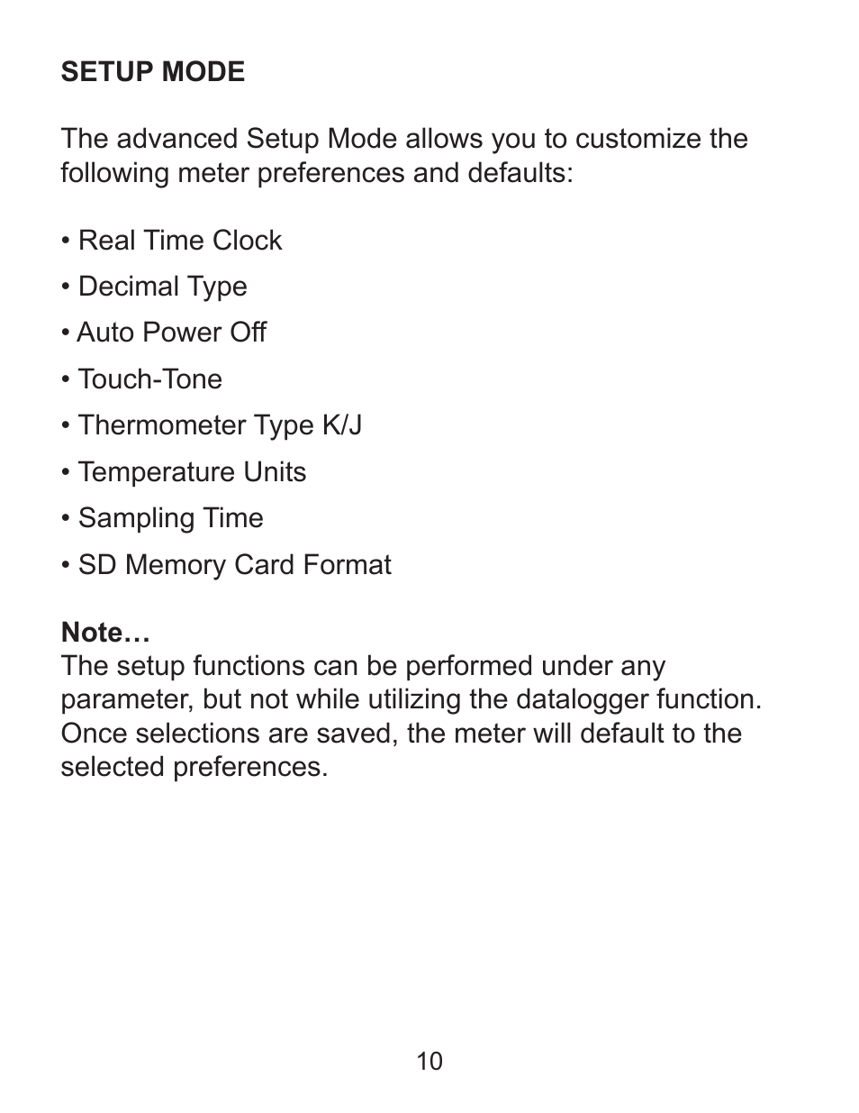 Sper Scientific 850071 Environmental Quality Meter User Manual | Page 10 / 36