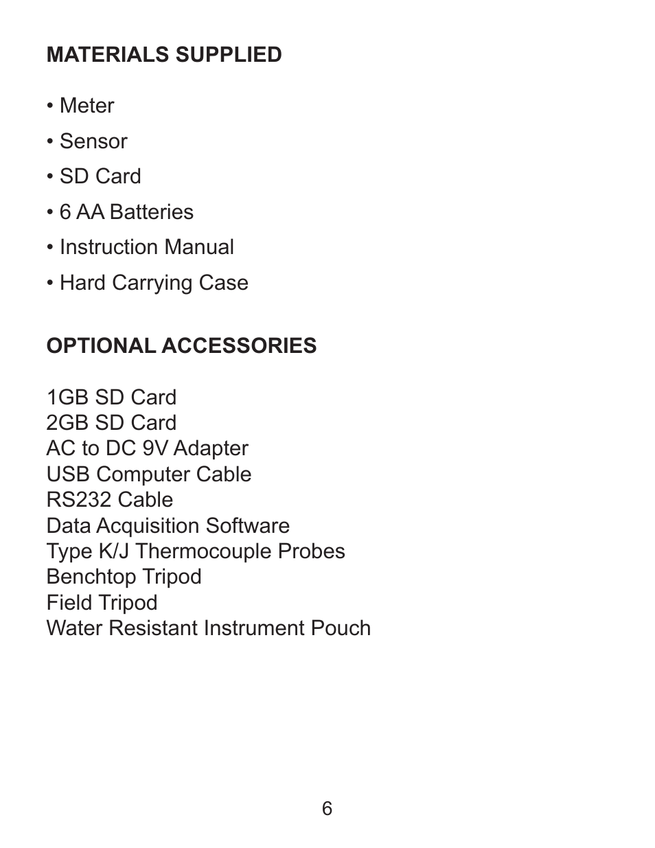 Sper Scientific 850071 Environmental Quality Meter User Manual | Page 6 / 36