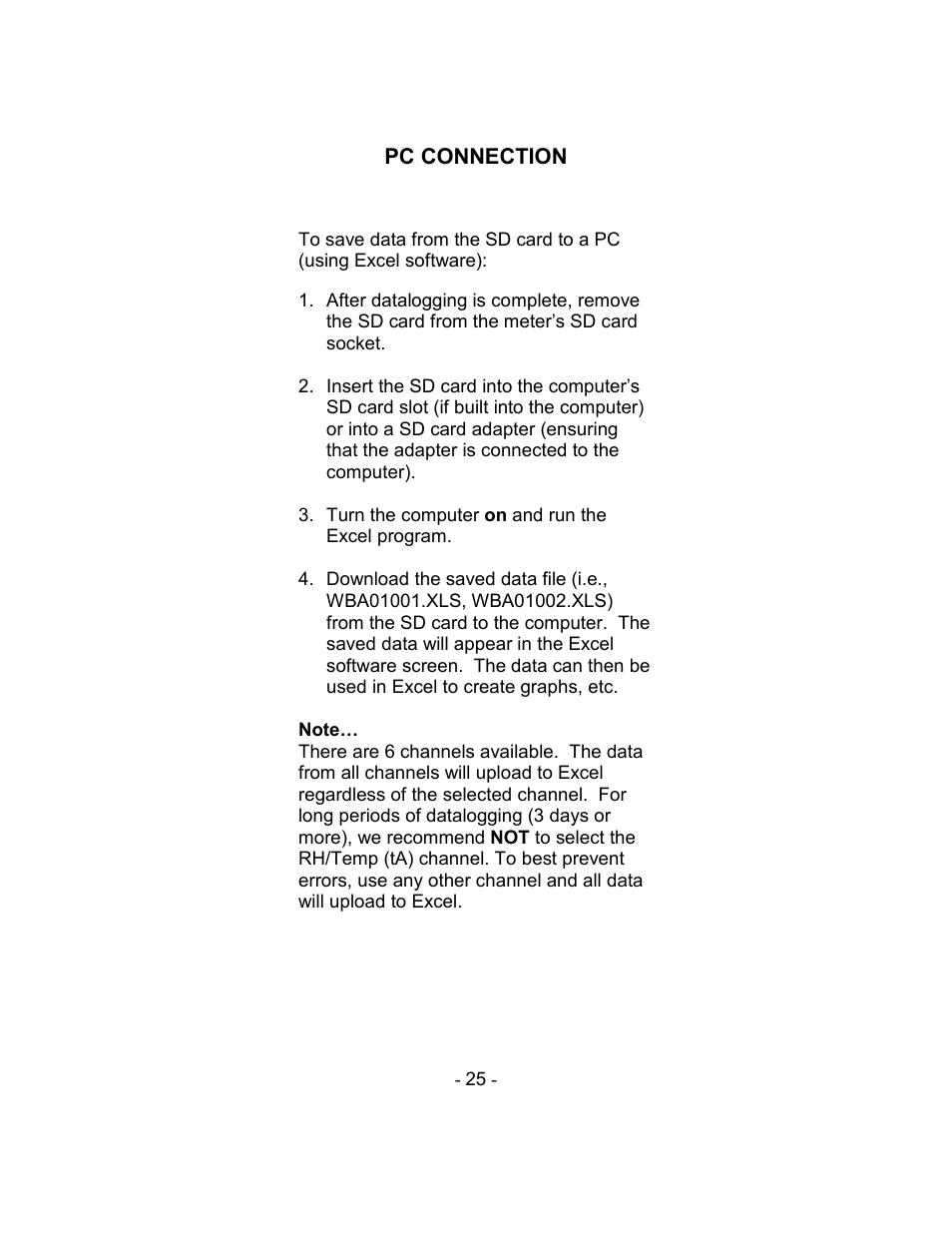 Sper Scientific 800037 WBGT Heat Stress SD Card Logger User Manual | Page 25 / 36