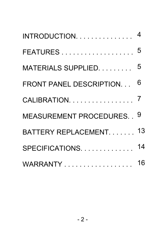 Sper Scientific 800047 Oxygen Pen User Manual | Page 2 / 16