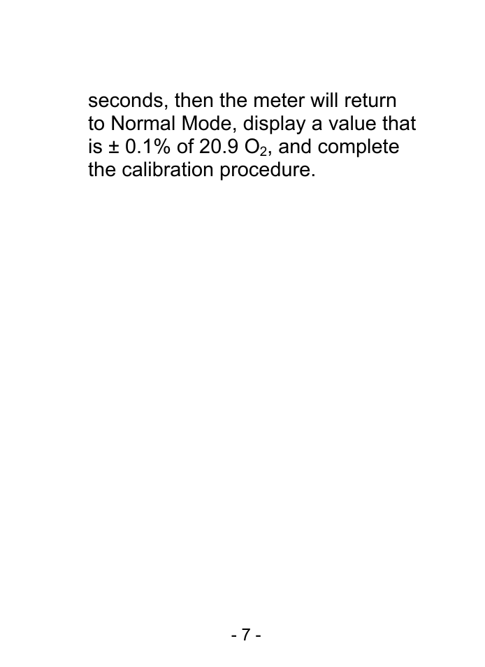 Calibration | Sper Scientific 800047 Oxygen Pen User Manual | Page 7 / 16