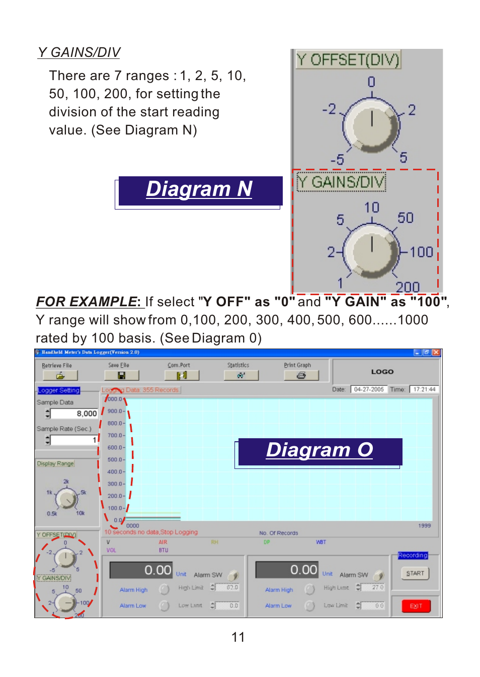 Diagram n, Diagram o | Sper Scientific 840052 Data Acquisition Software User Manual | Page 13 / 26