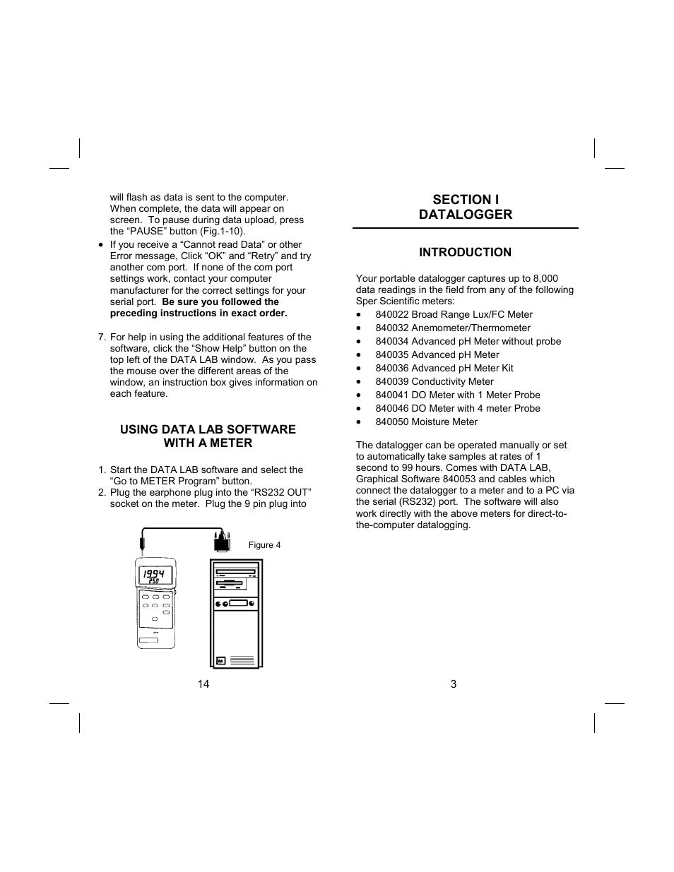 Sper Scientific 840051 Datalogger User Manual | Page 3 / 8