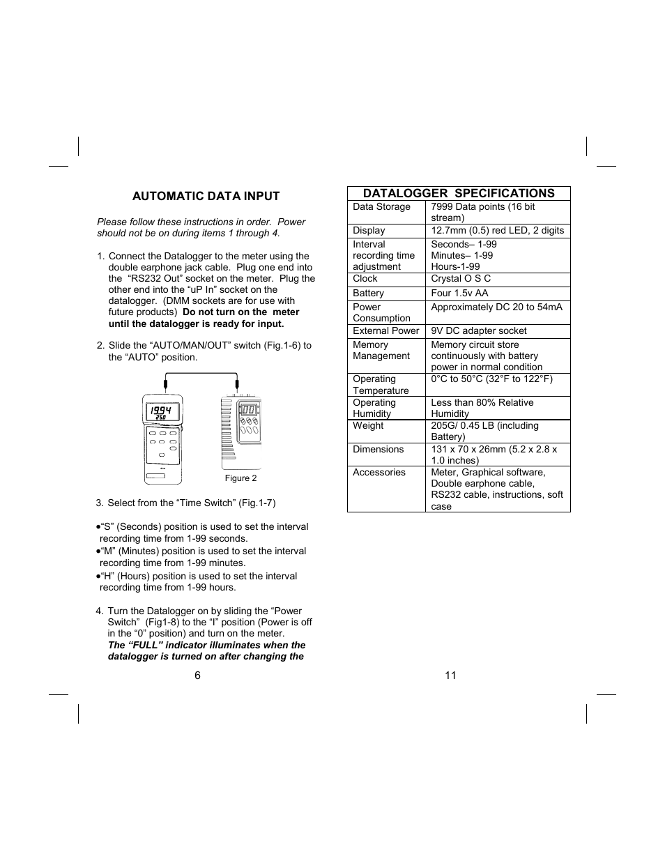 Sper Scientific 840051 Datalogger User Manual | Page 6 / 8