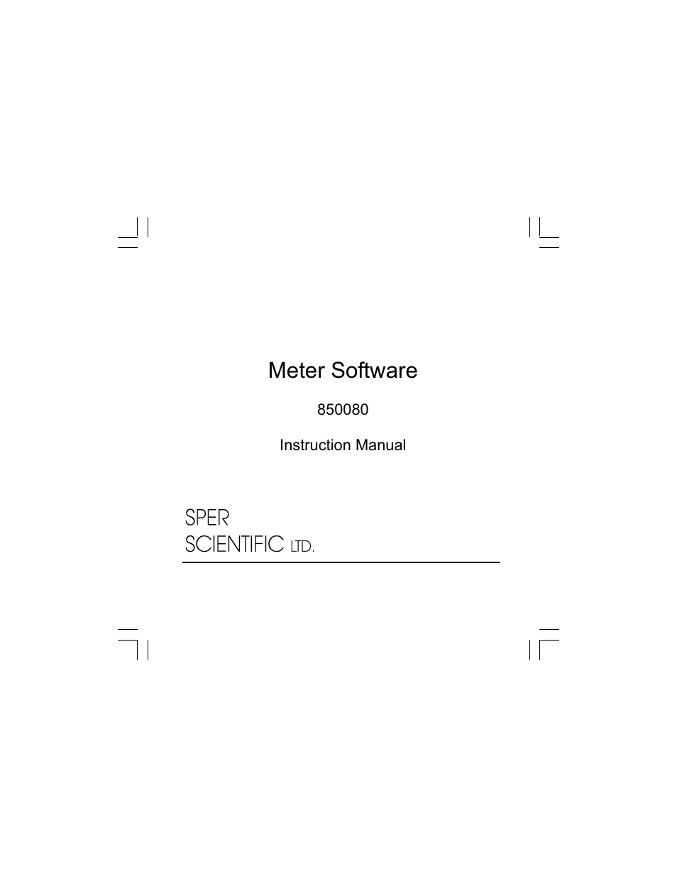 Sper Scientific 850080 Intelligent Software User Manual | 12 pages