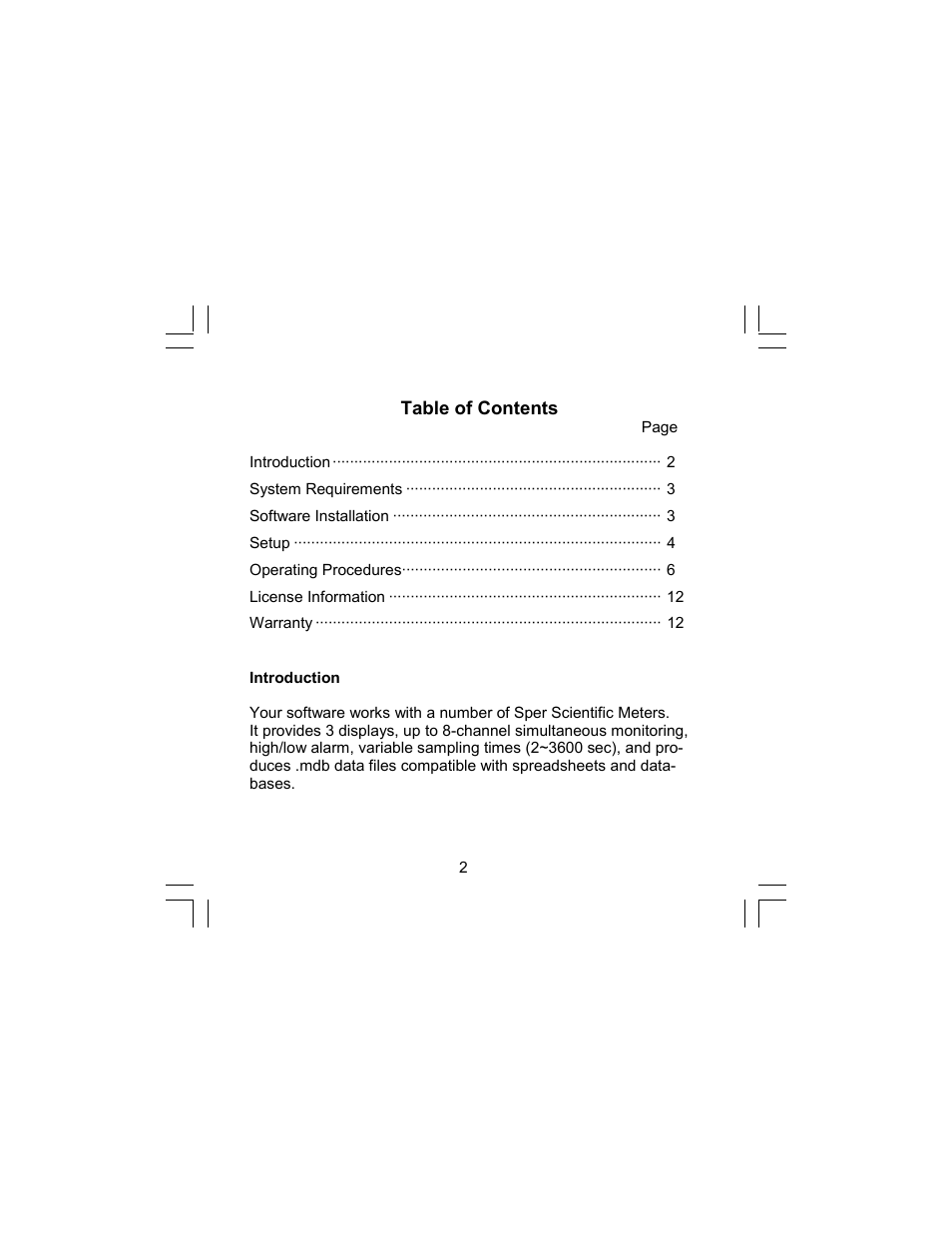 Sper Scientific 850080 Intelligent Software User Manual | Page 2 / 12