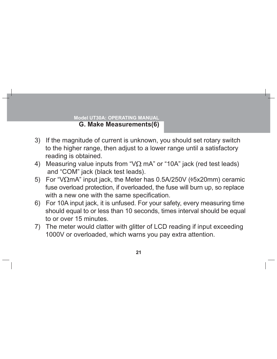 Sper Scientific 840073 Multimeter - Auto-Ranging User Manual | Page 21 / 32