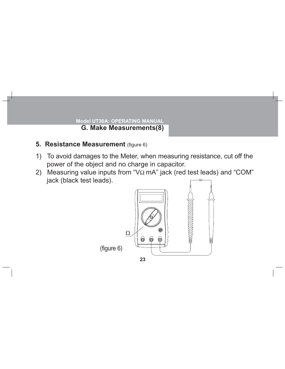 Sper Scientific 840073 Multimeter - Auto-Ranging User Manual | Page 23 / 32