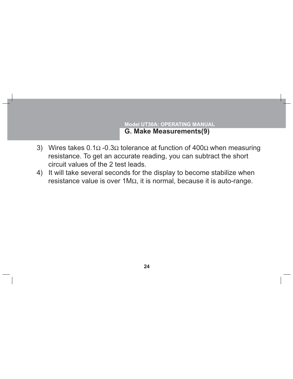 Sper Scientific 840073 Multimeter - Auto-Ranging User Manual | Page 24 / 32