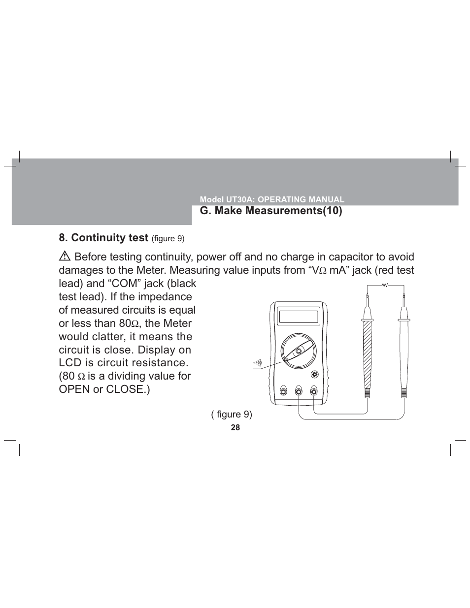 Sper Scientific 840073 Multimeter - Auto-Ranging User Manual | Page 28 / 32
