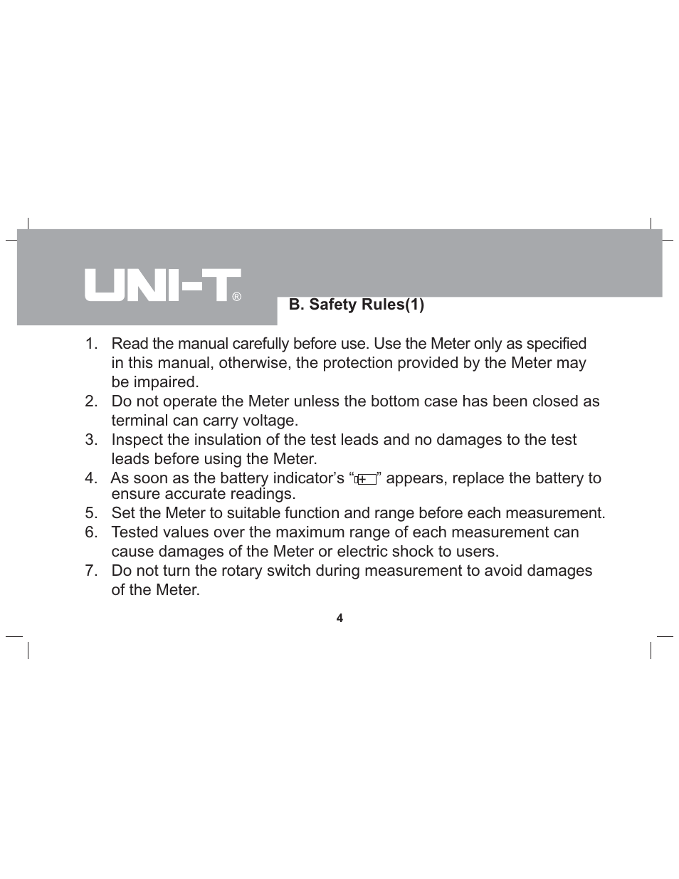 Sper Scientific 840073 Multimeter - Auto-Ranging User Manual | Page 4 / 32