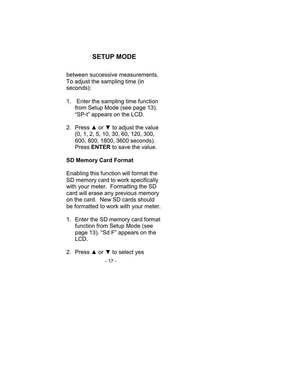 Sper Scientific 850007 Visible Light SD Card Logger User Manual | Page 17 / 44