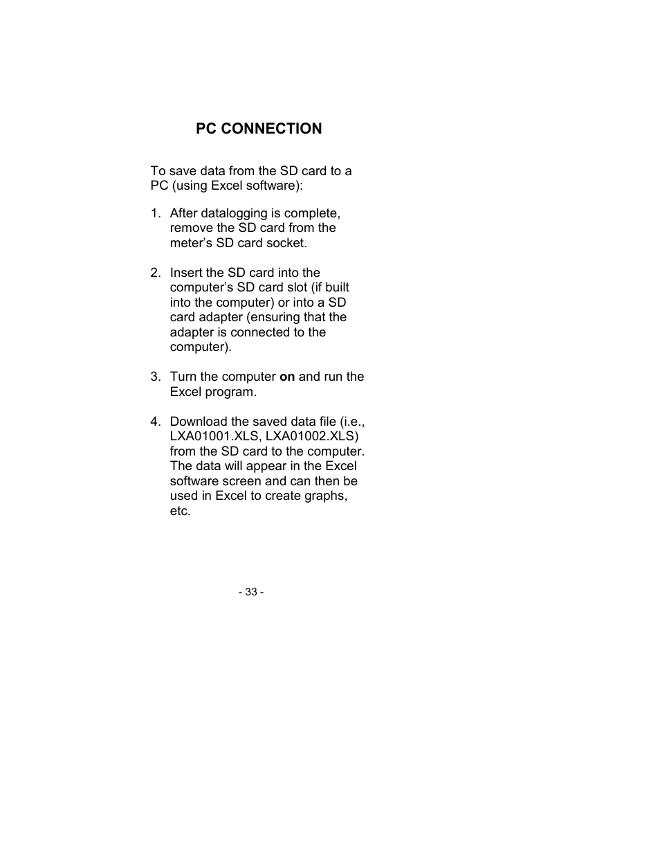 Sper Scientific 850007 Visible Light SD Card Logger User Manual | Page 33 / 44