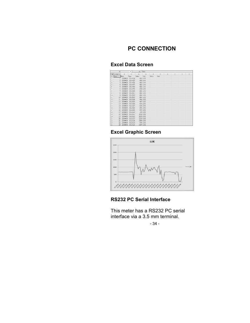 Sper Scientific 850007 Visible Light SD Card Logger User Manual | Page 34 / 44