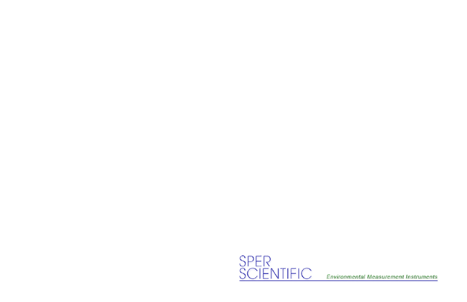 Sper Scientific 850009 Ultra Violet Light Meter UVA/B User Manual | 12 pages