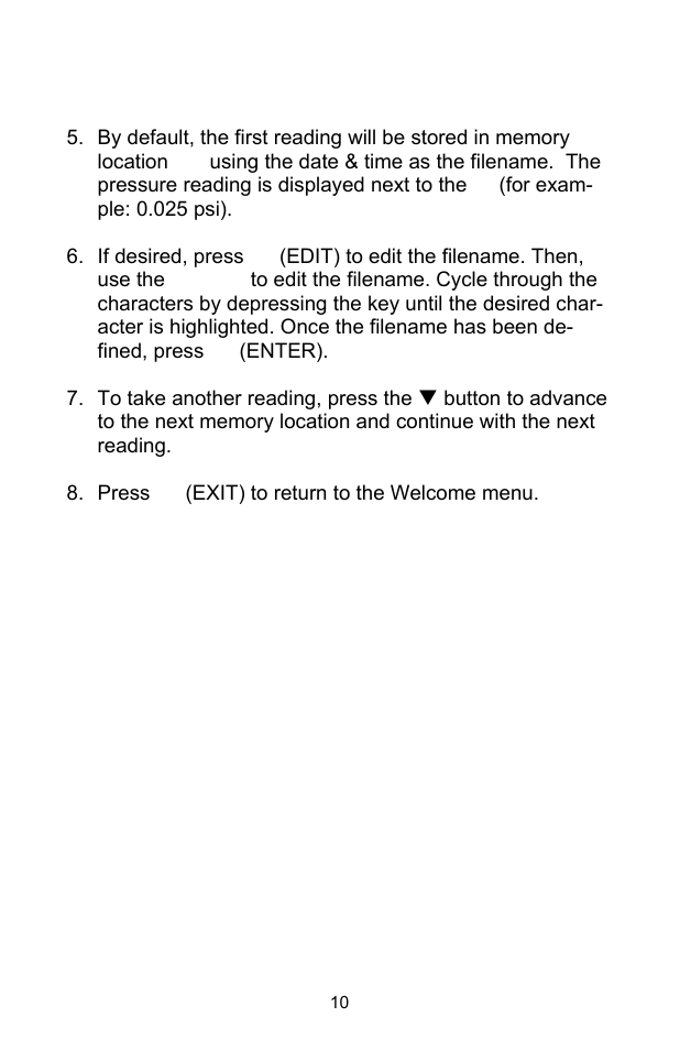 Measurement procedures | Sper Scientific 840099 Datalogging Manometer User Manual | Page 10 / 20