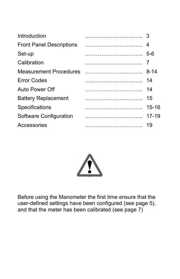 Sper Scientific 840099 Datalogging Manometer User Manual | Page 2 / 20