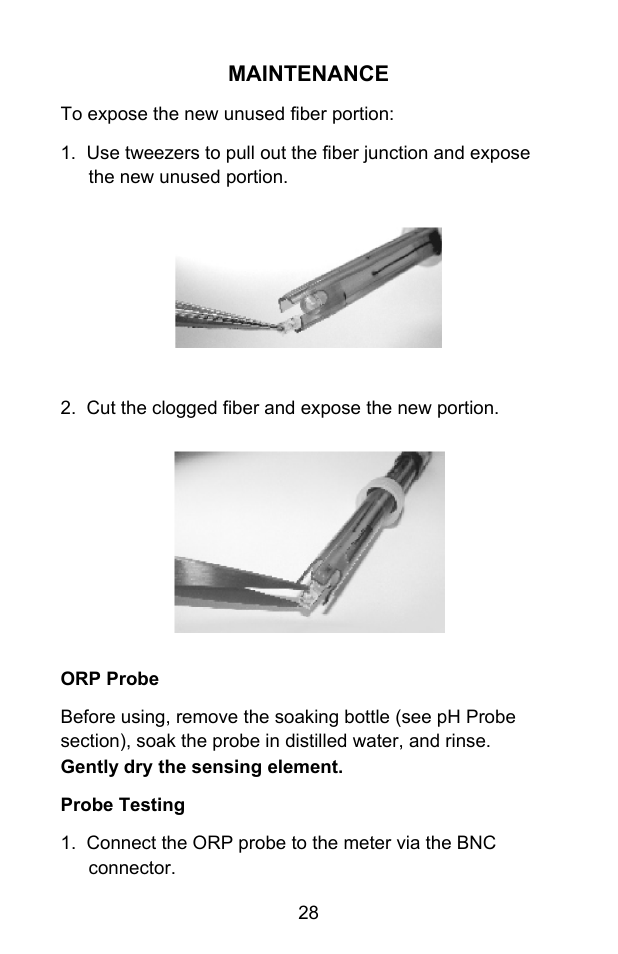 Maintenance | Sper Scientific 850055 pH Meter - Advanced User Manual | Page 28 / 40