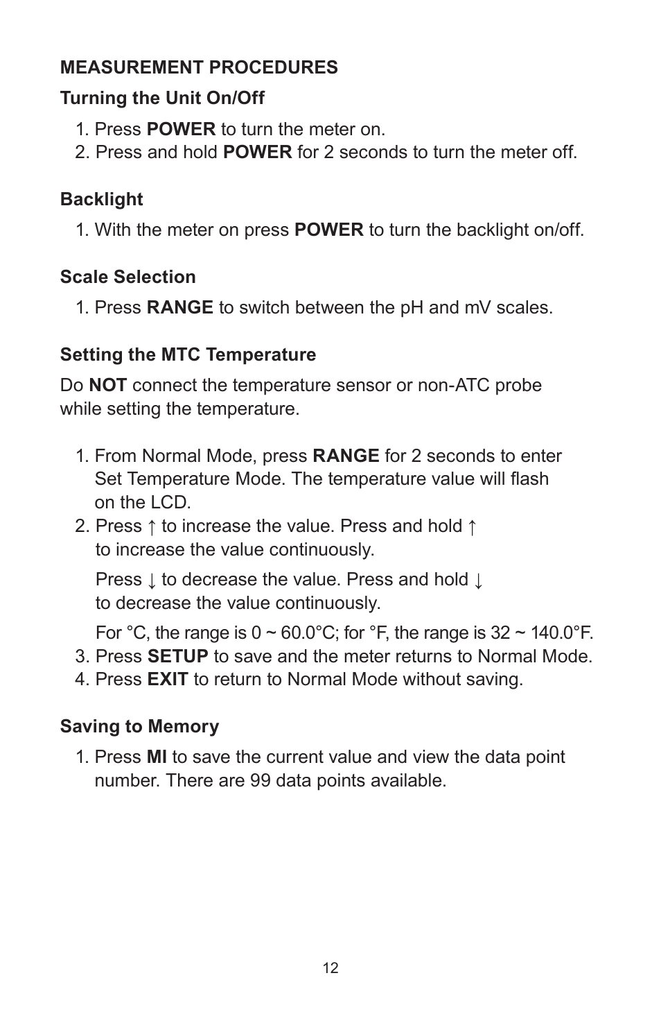 Sper Scientific 850057K AquaShock pH Kit User Manual | Page 12 / 16