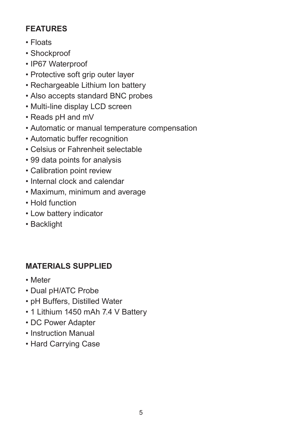 Sper Scientific 850057K AquaShock pH Kit User Manual | Page 5 / 16