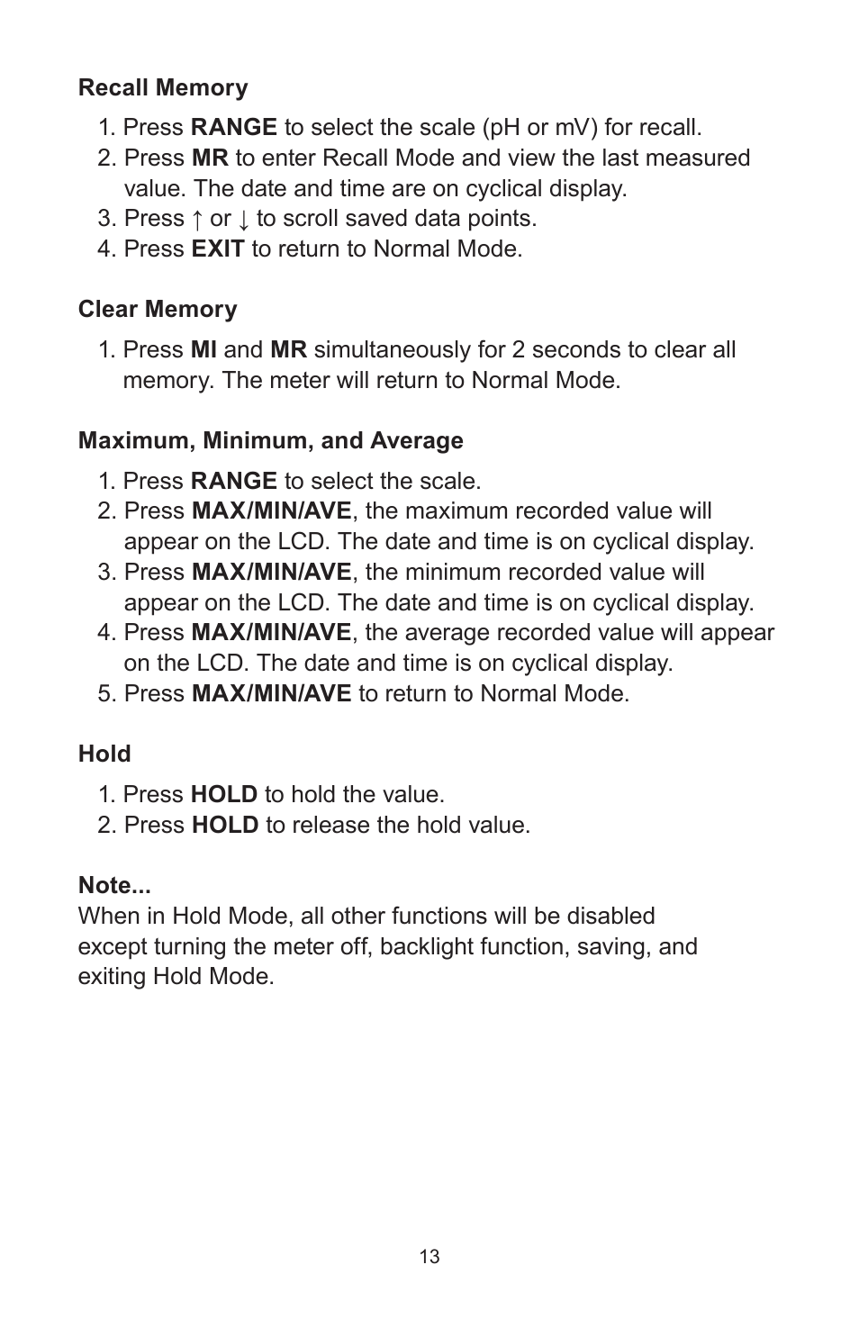 Sper Scientific 850064K AquaShock pH ORP Kit User Manual | Page 13 / 16