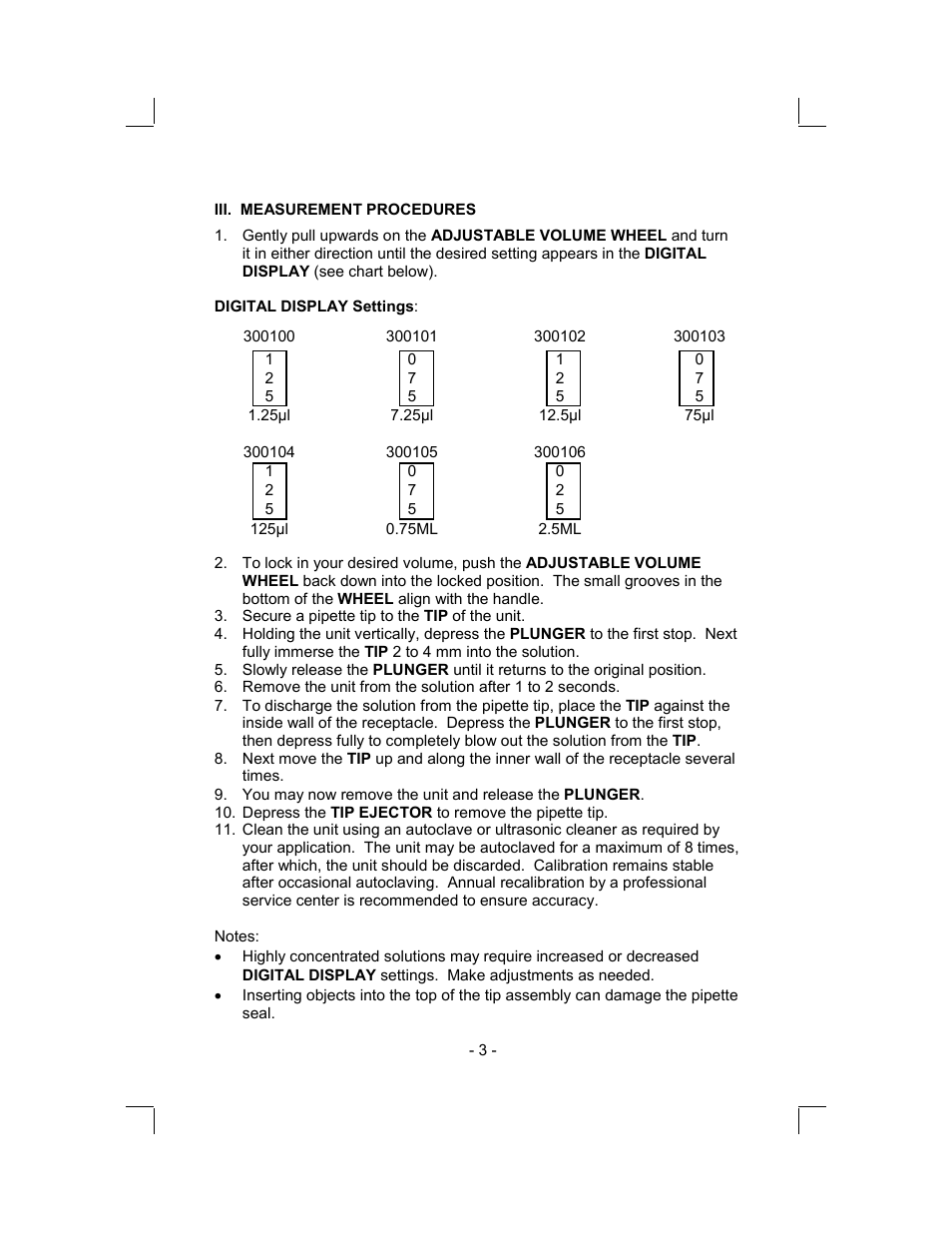 Sper Scientific 300104 Adjustable Pipettor User Manual | Page 3 / 4